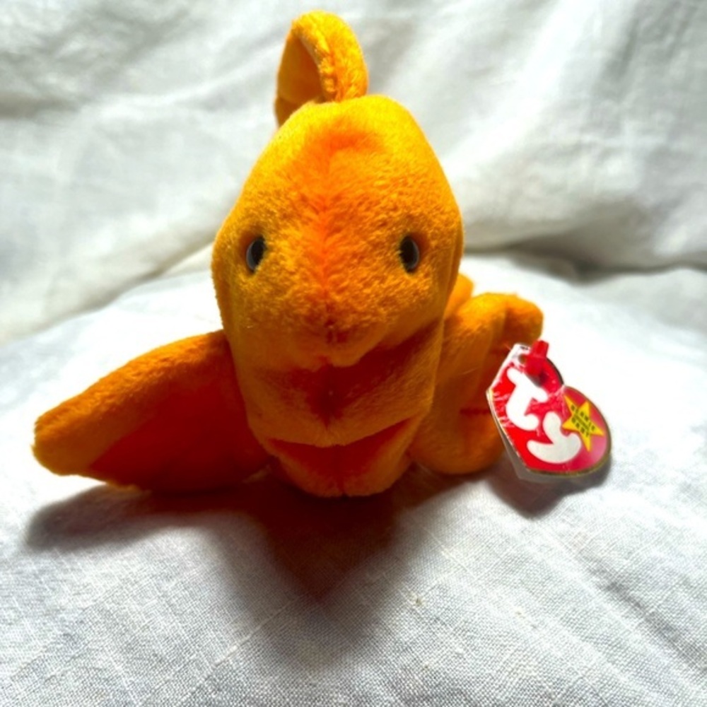Ty beanie baby goldfish Goldie retired super rare 12 tag errors! Low price!!!